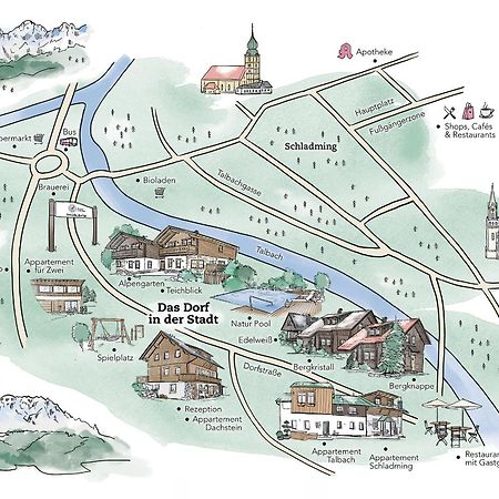 Das Dorf In Der Stadt Schladming Exterior foto
