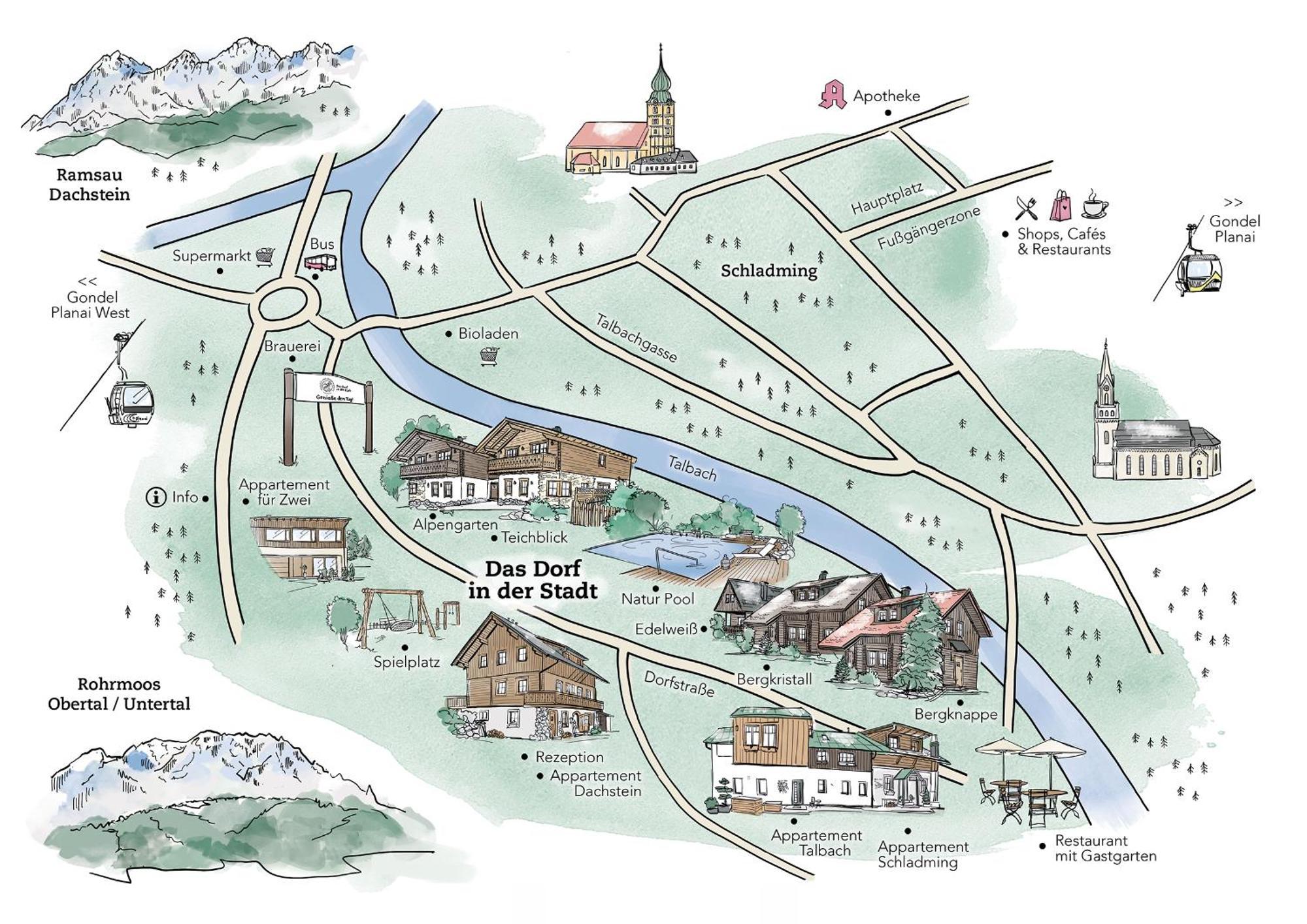 Das Dorf In Der Stadt Schladming Exterior foto